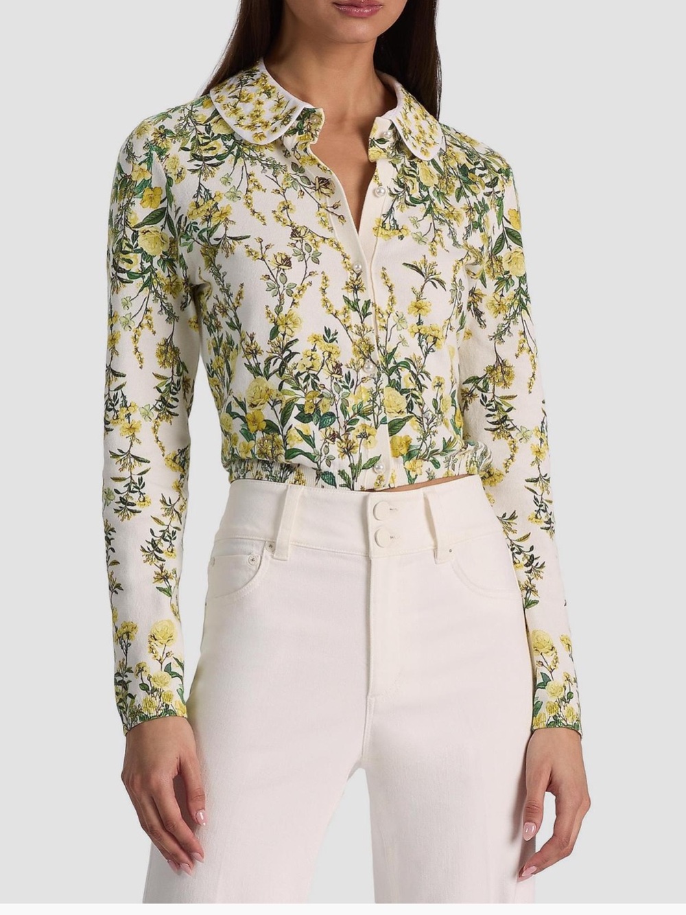 Alice +Olivia Carson Floral Print Cardigan NWT Size S